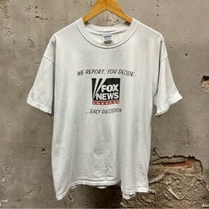 Vintage Y2K Fox News Channel We Report You Decide Political T-Shirt XL 2000s